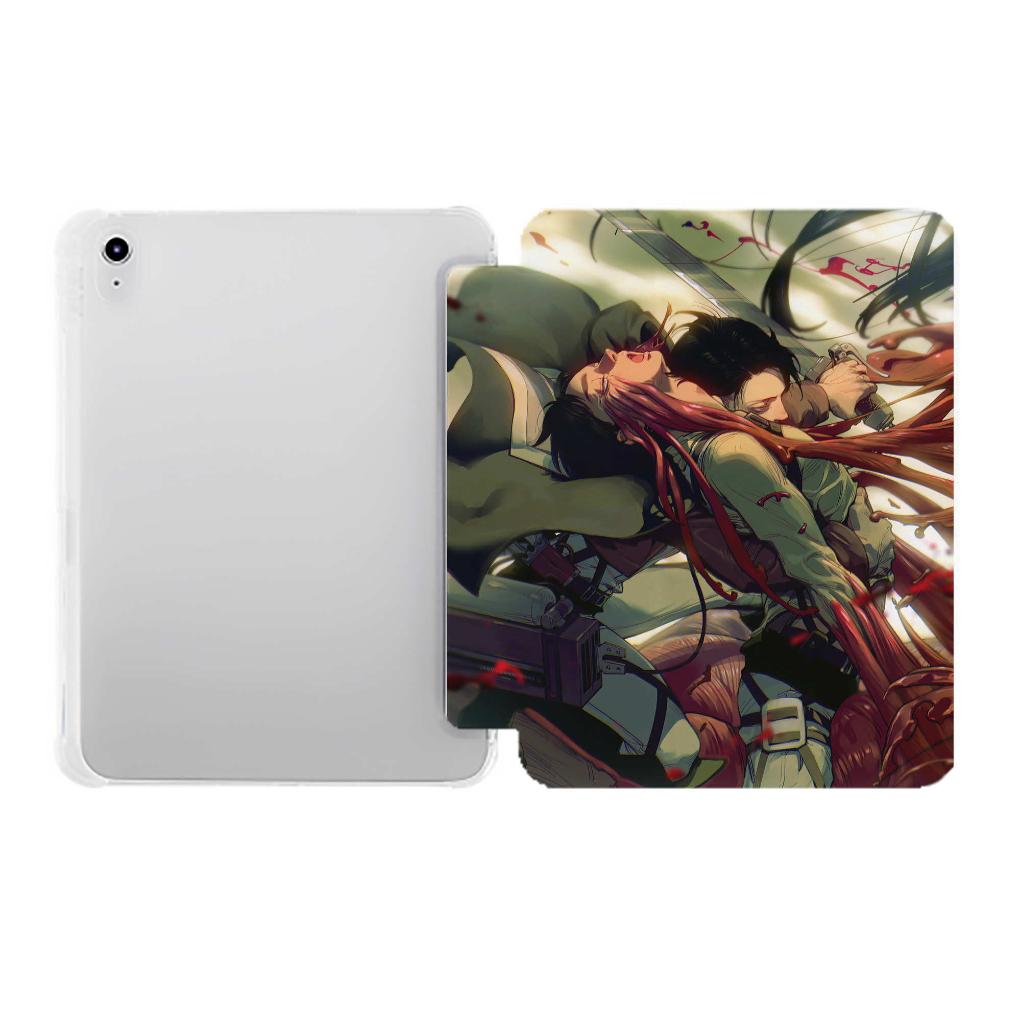 （画像用） 進撃の巨人 Attack on Titan IPad ケース ペン収納付き 三つ折りスタンド PUレザー×シリコン 対応機種9.5/10.5/10.9インチ